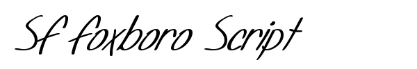 SF Foxboro Script font preview